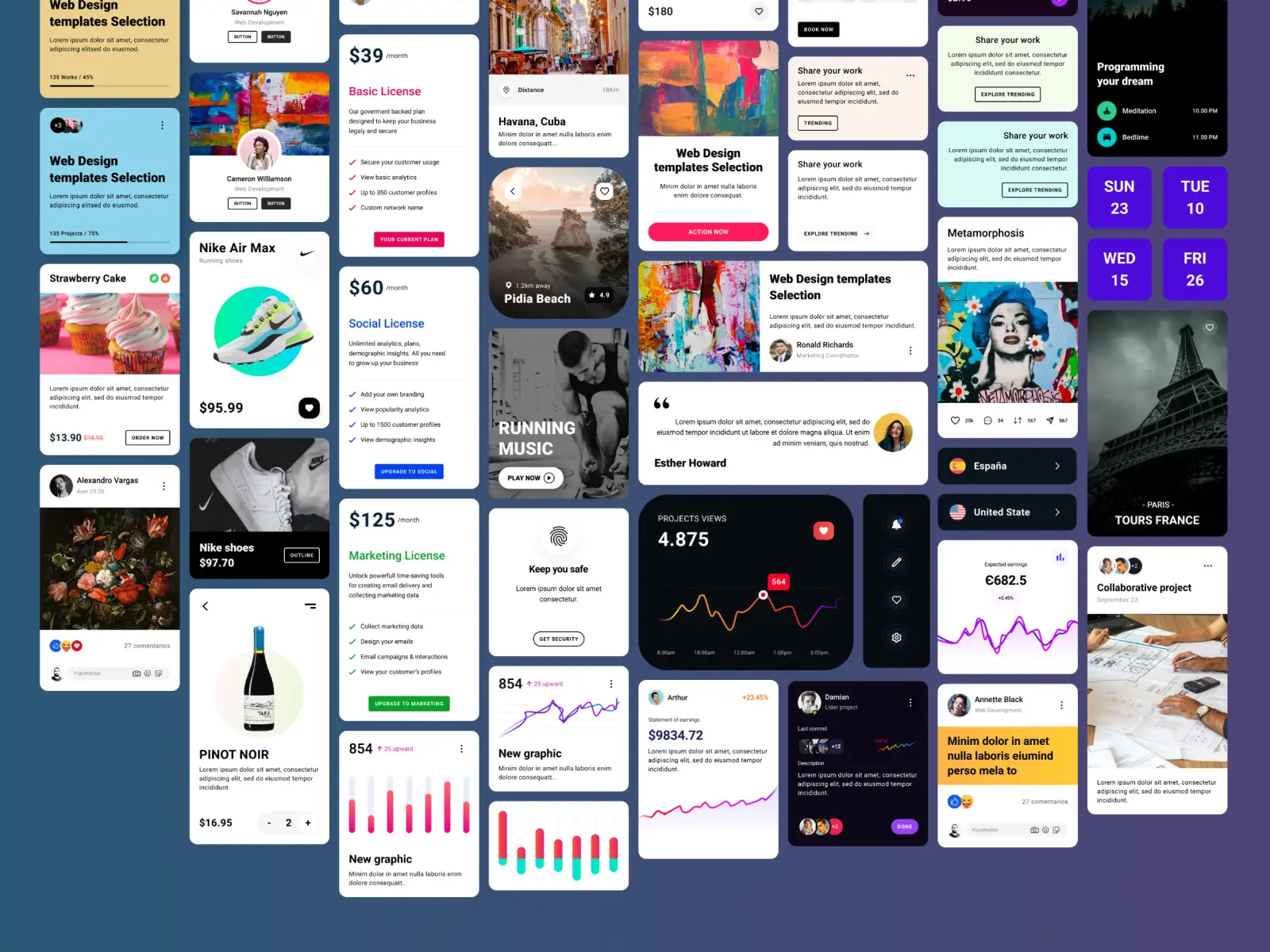 Card Components Free UI Kit for Figma for Figma and Adobe XD No 4