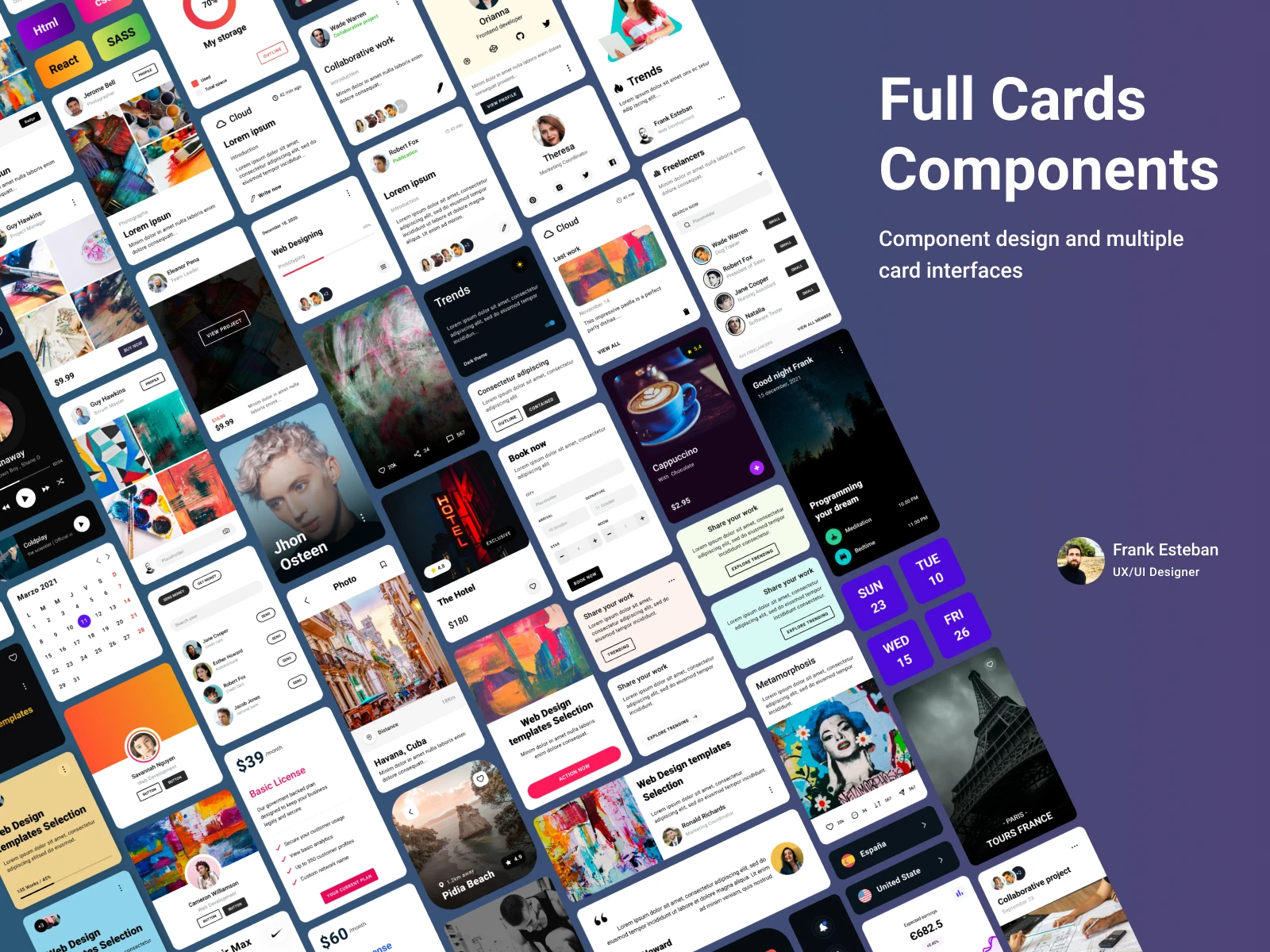 Card Components Free UI Kit for Figma for Figma and Adobe XD