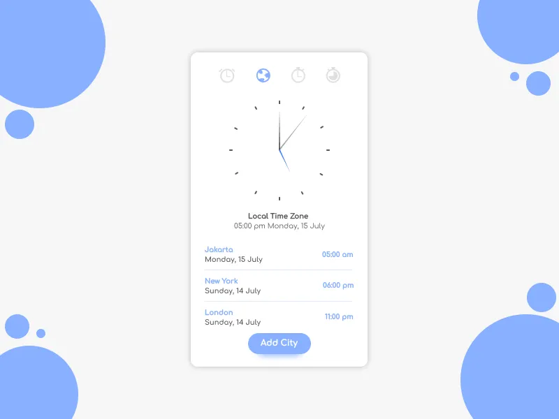 Clock App Design for Figma and Adobe XD No 2