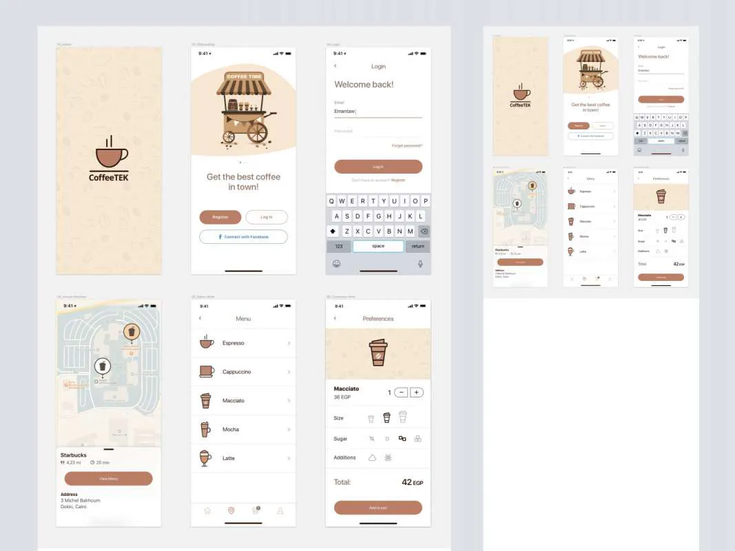Coffee App Freebie  - Free Figma Template