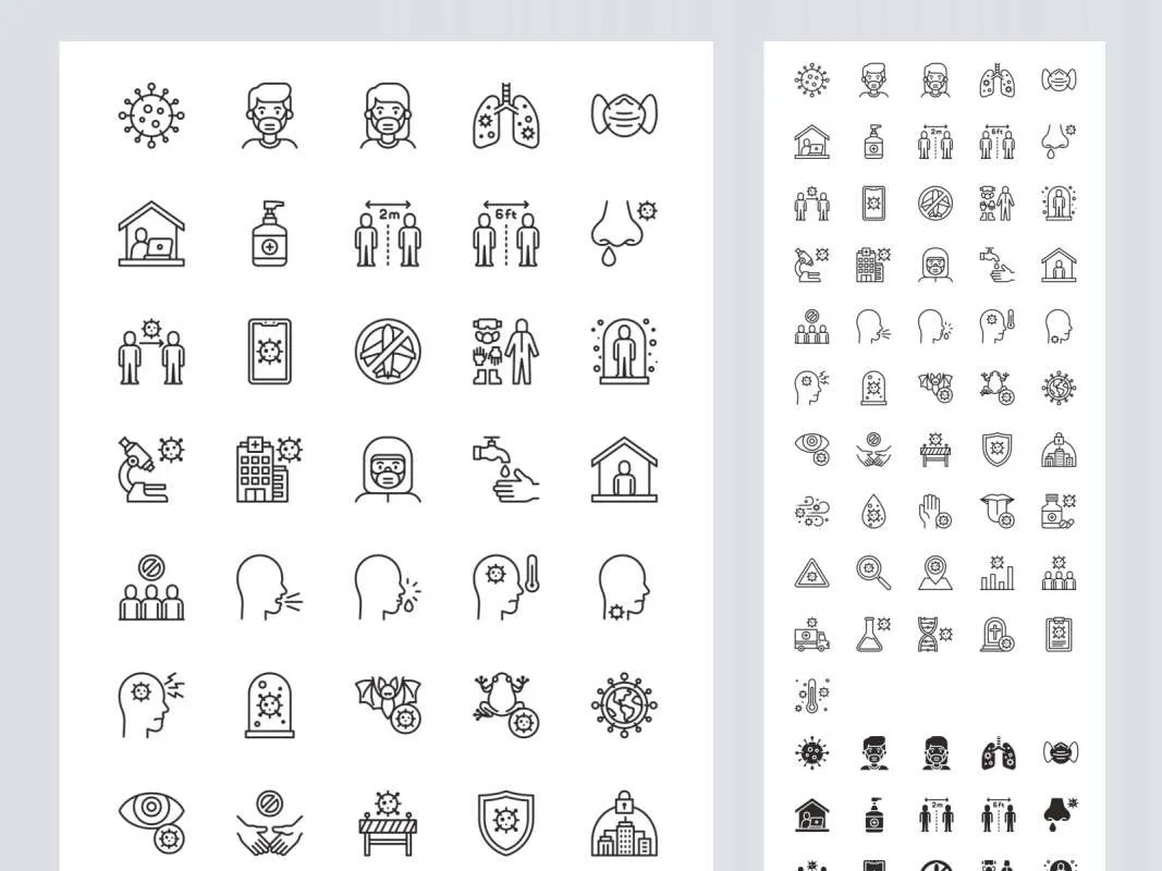 COVID-19 Free Icons  - Free Figma Template