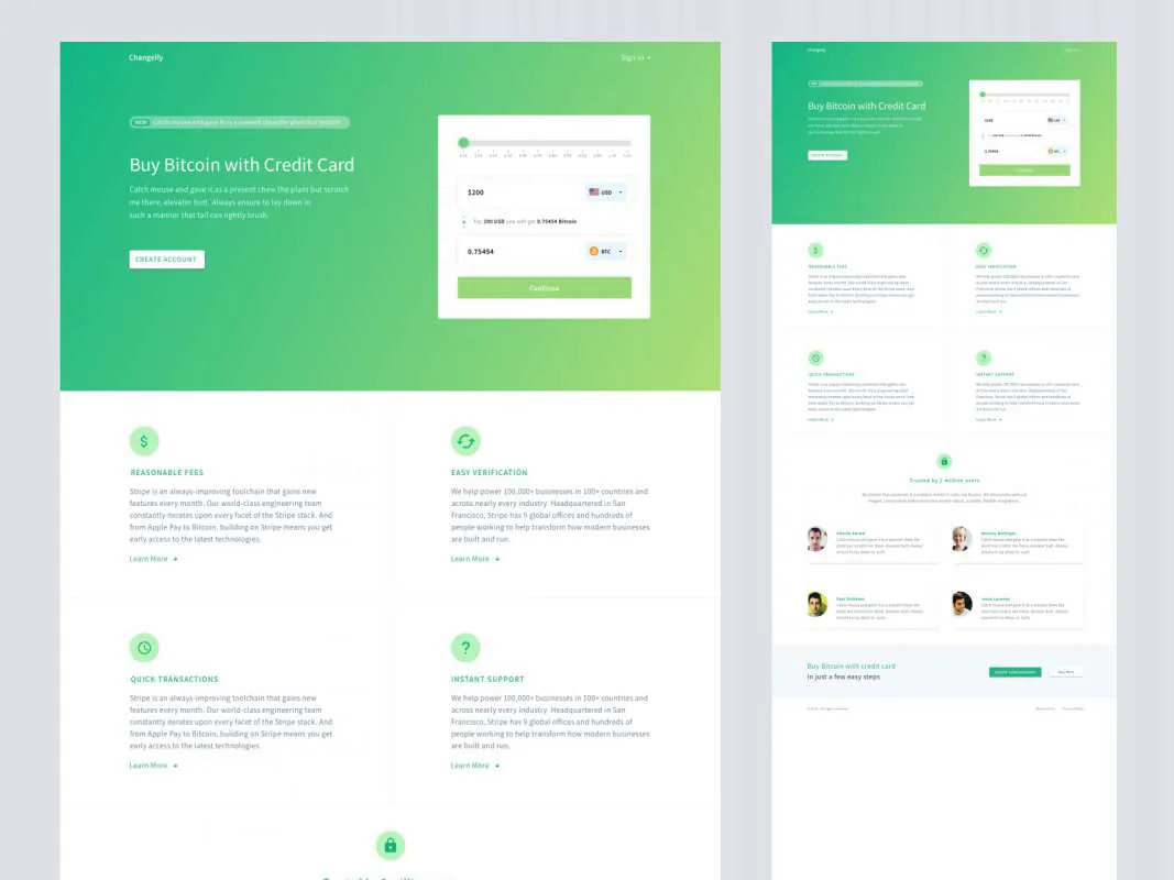 Crypto Landing Page  - Free Figma Template
