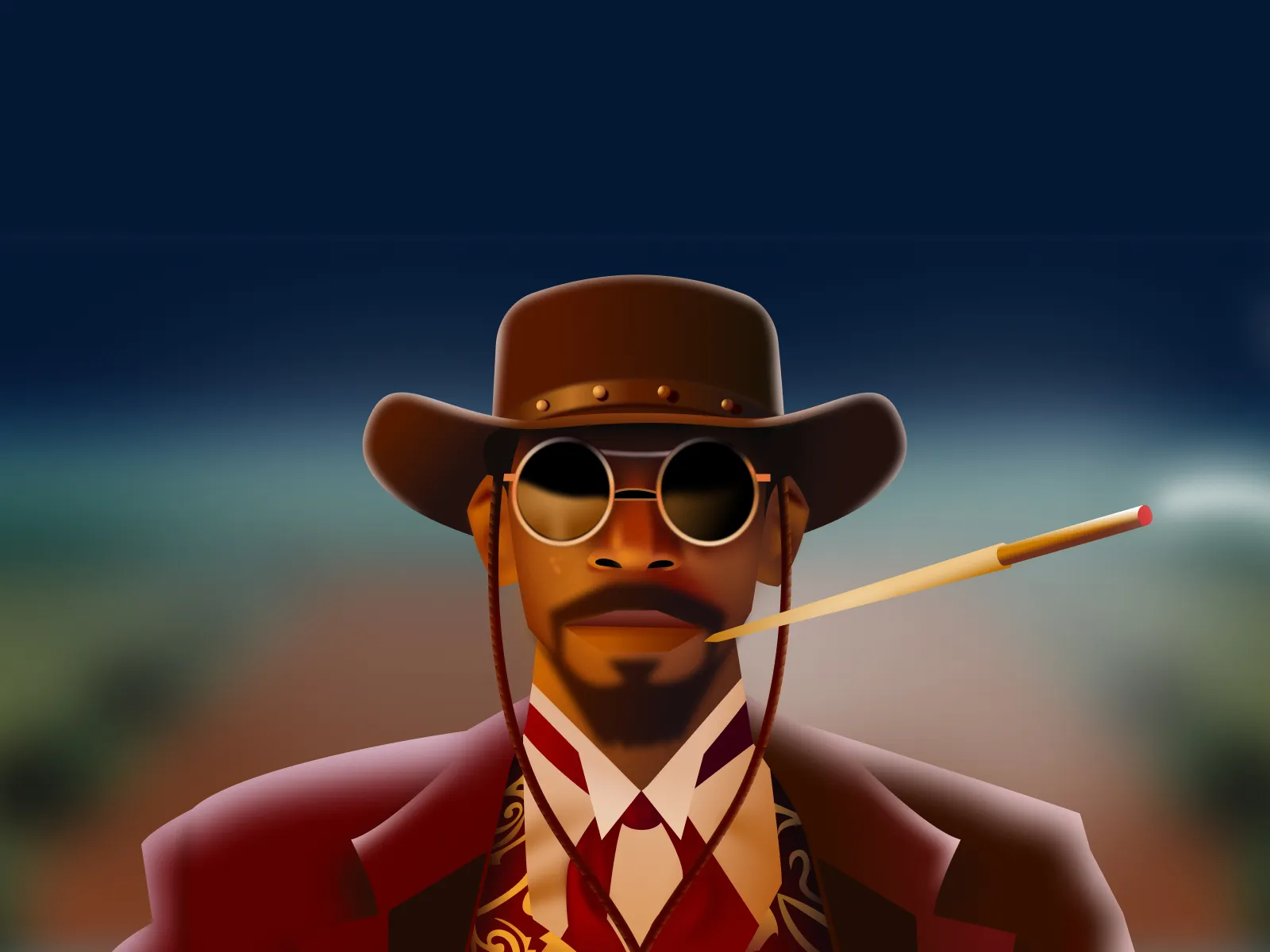 Django Movie Vector Illustration for Figma and Adobe XD No 3