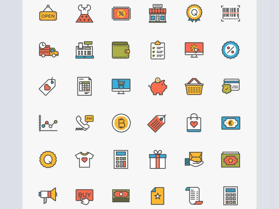 Ecommerce Free Icon Pack  - Free Figma Template