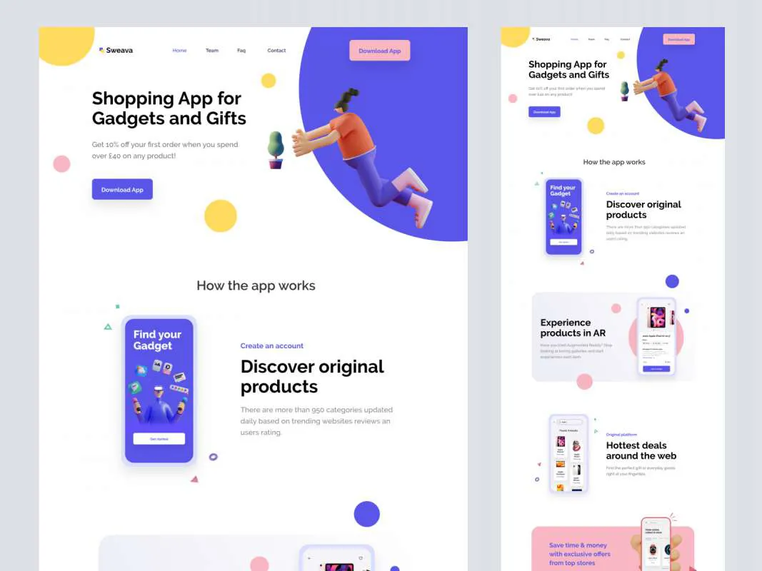 eCommerce Free Landing Page for Figma  - Free Figma Template