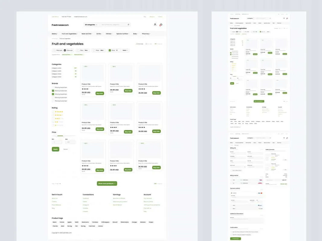 eCommerce Free Templates for Figma  - Free Figma Template