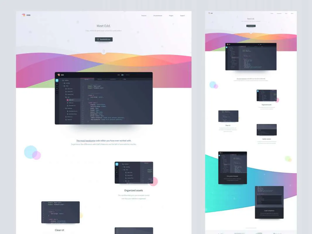 Edd Landing Page  - Free Figma Template