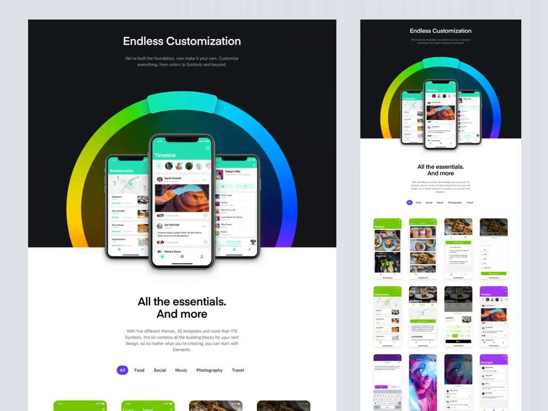 Elements  - Free Figma Template