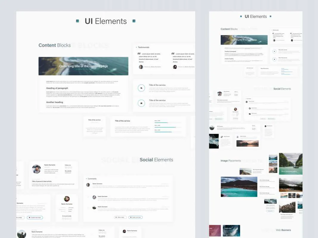 Explord Free UI Kit for Adobe XD  - Free Figma Template