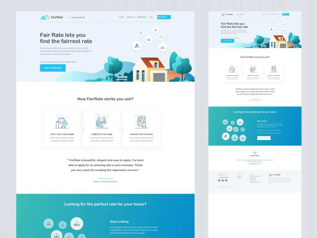 FairRate - Finance Web App UI Kit  - Free Figma Template