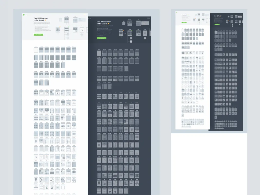Flowchart Kit for Sketch / Figma  - Free Figma Template