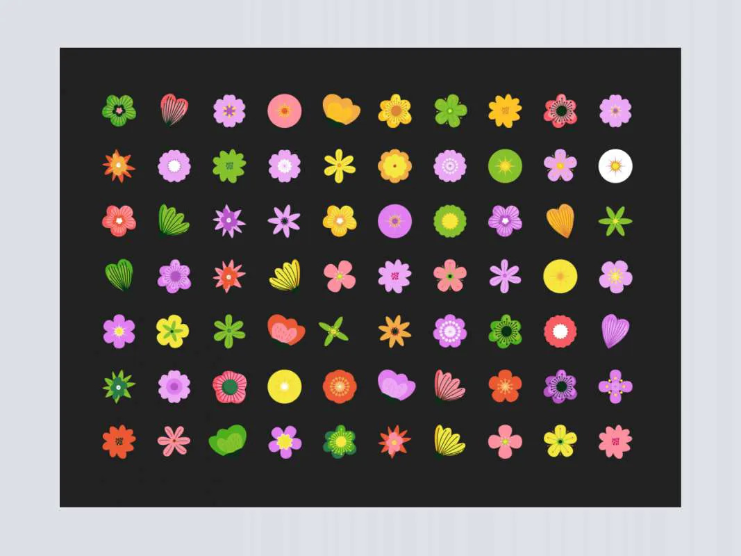 Flower Patterns Free Illustration for Figma  - Free Figma Template