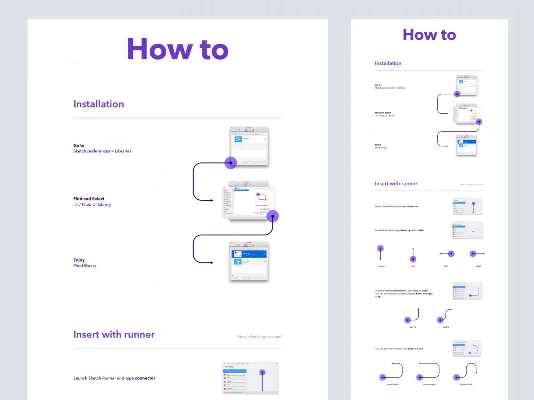 Fluid - UI Flow & Diagrams  - Free Figma Template