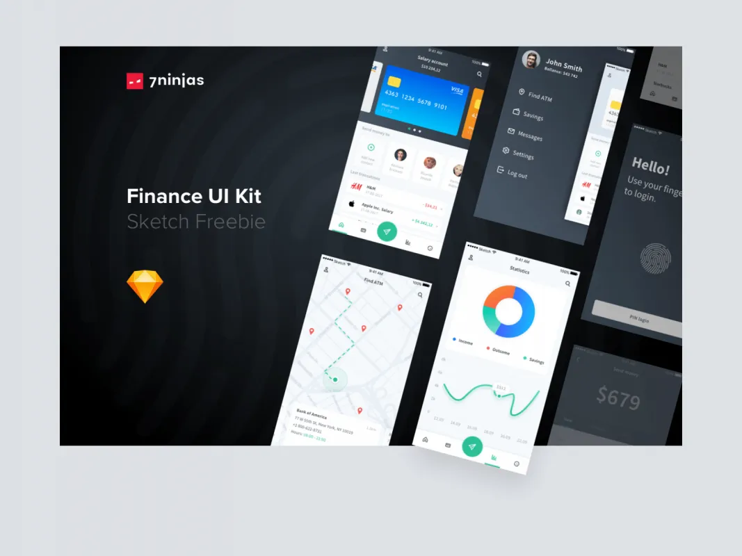 Free Finance UI Kit  - Free Figma Template