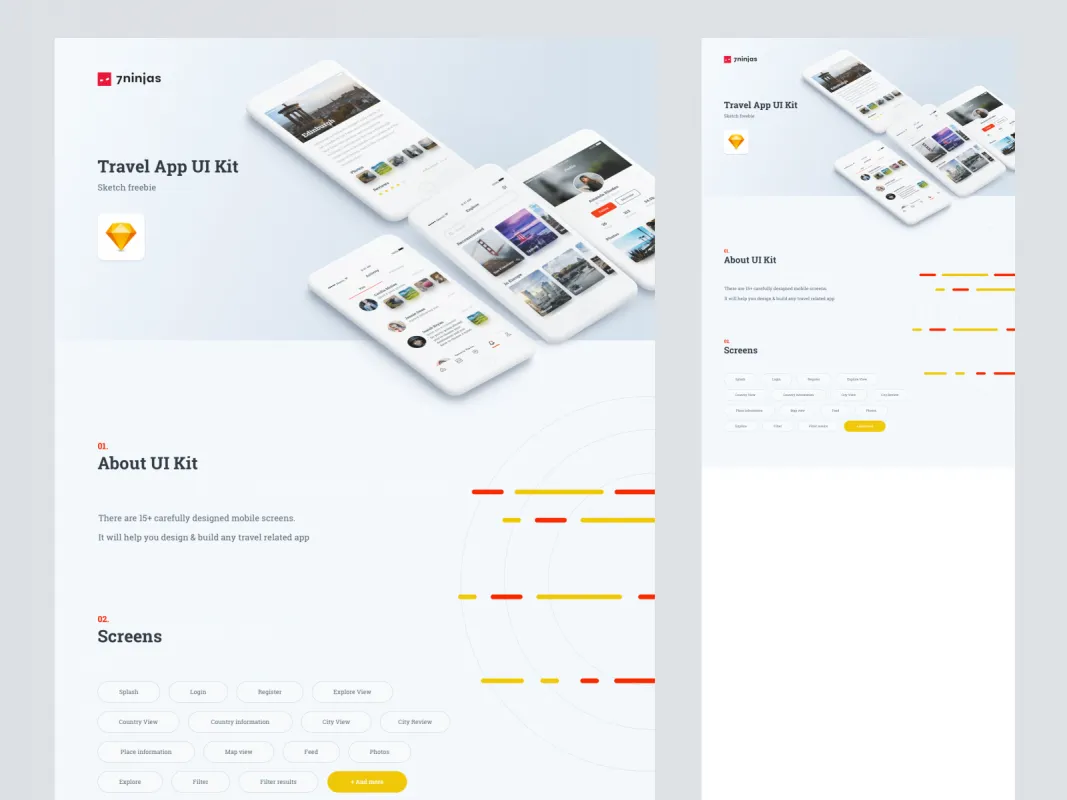 Free Travel App Ui Kit  - Free Figma Template