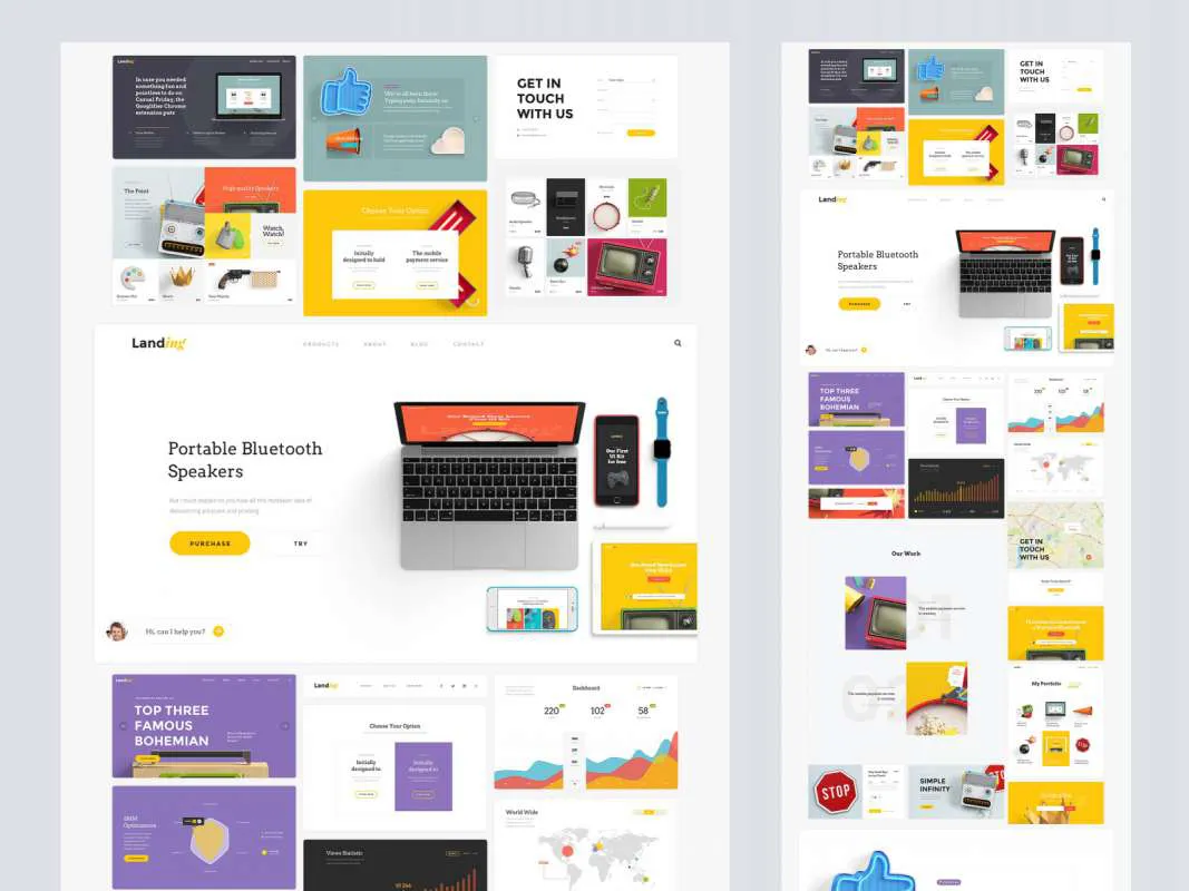 Free UI Kit Landing Page  - Free Figma Template