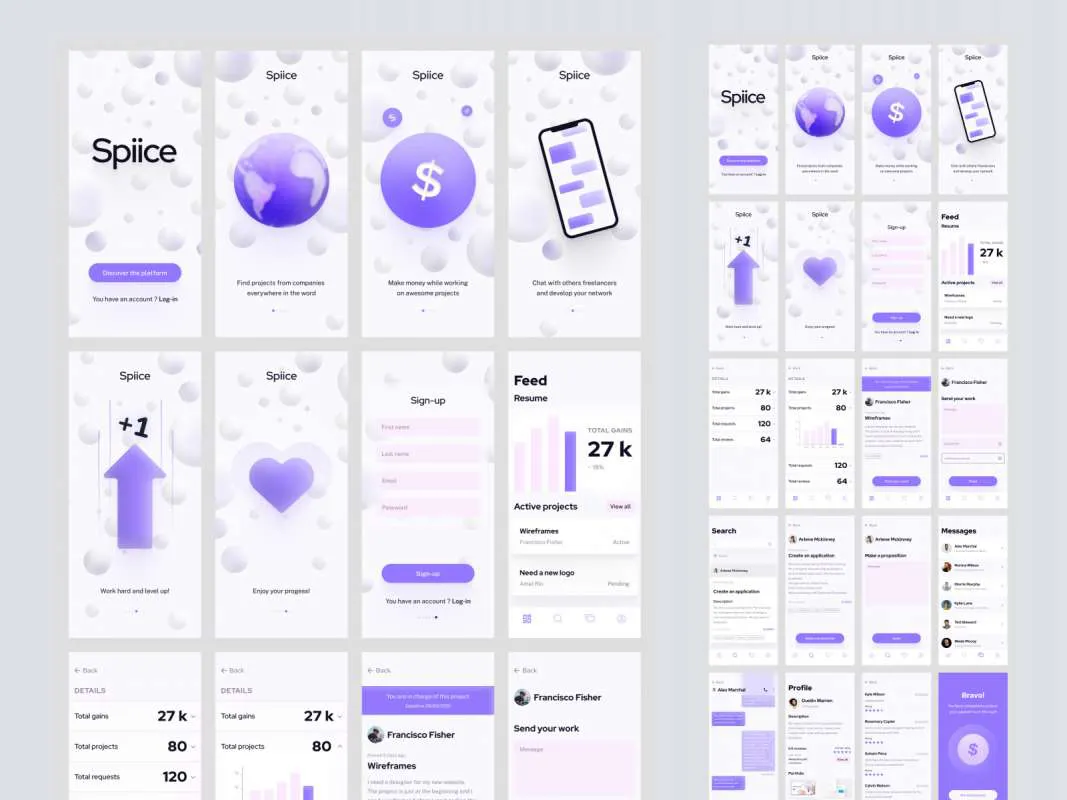 Freelance Platform UI Kit for Figma  - Free Figma Template