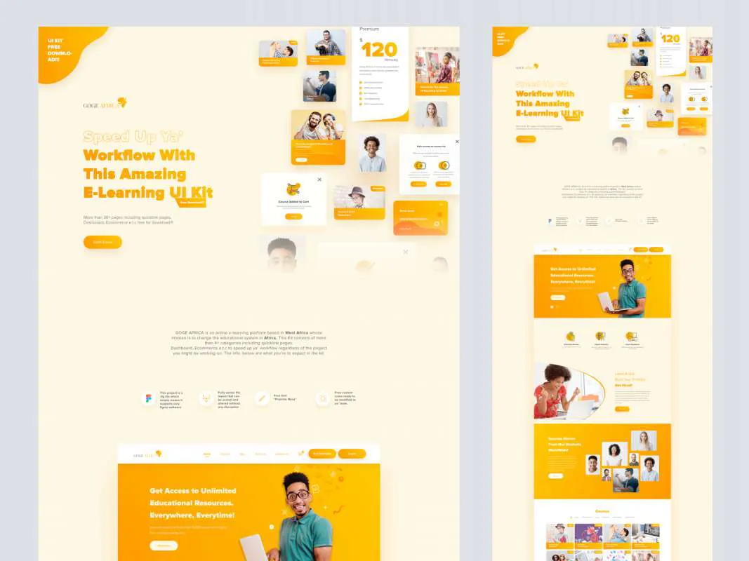 Goge Africa - UI Kit for Figma  - Free Figma Template