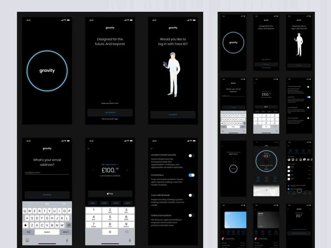 Gravity - The UI Kit  - Free Figma Template
