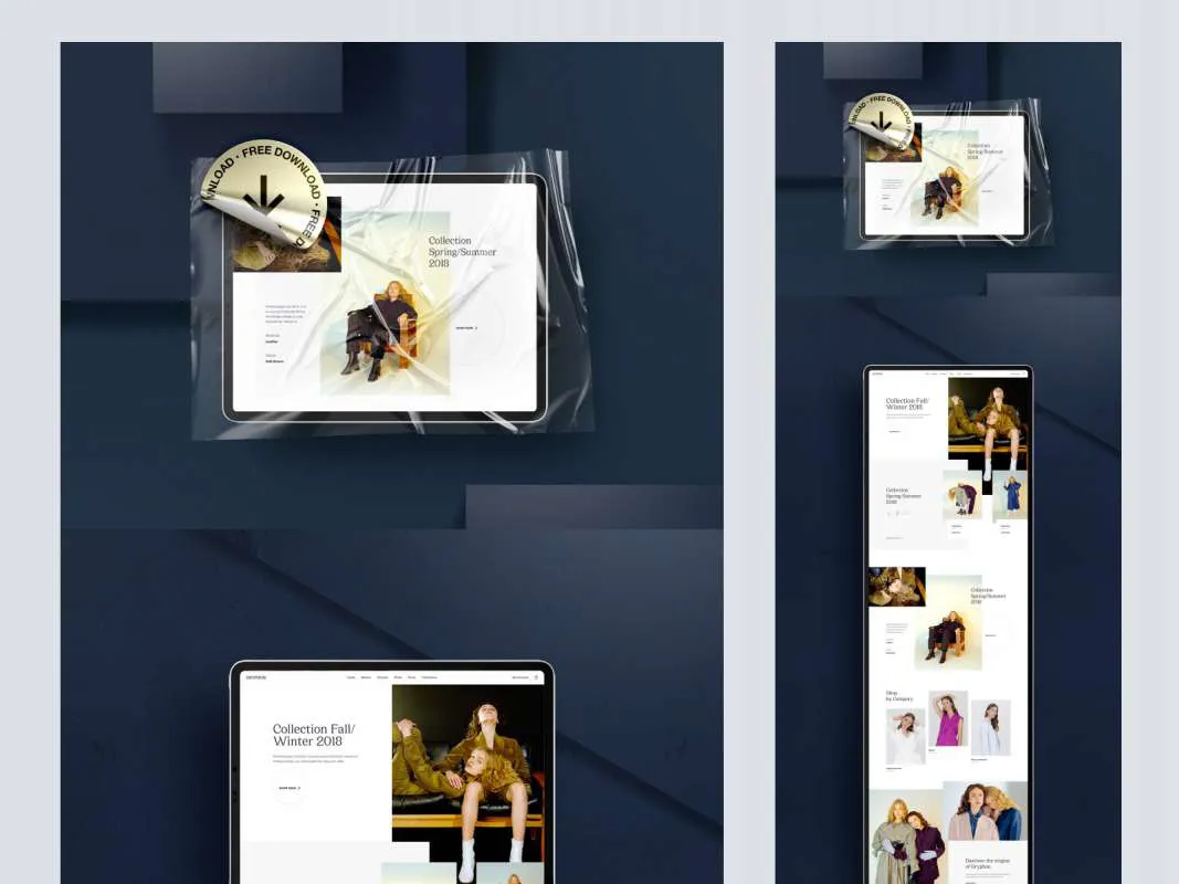 Gryphon Fashion E-commerce Template  - Free Figma Template
