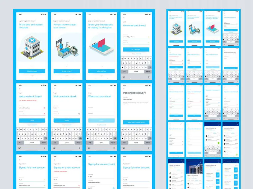 Hospadviser UI Kit for Sketch  - Free Figma Template