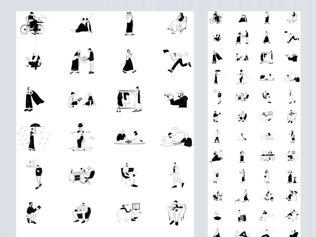 Indian Doodle Illustration Pack  - Free Figma Template