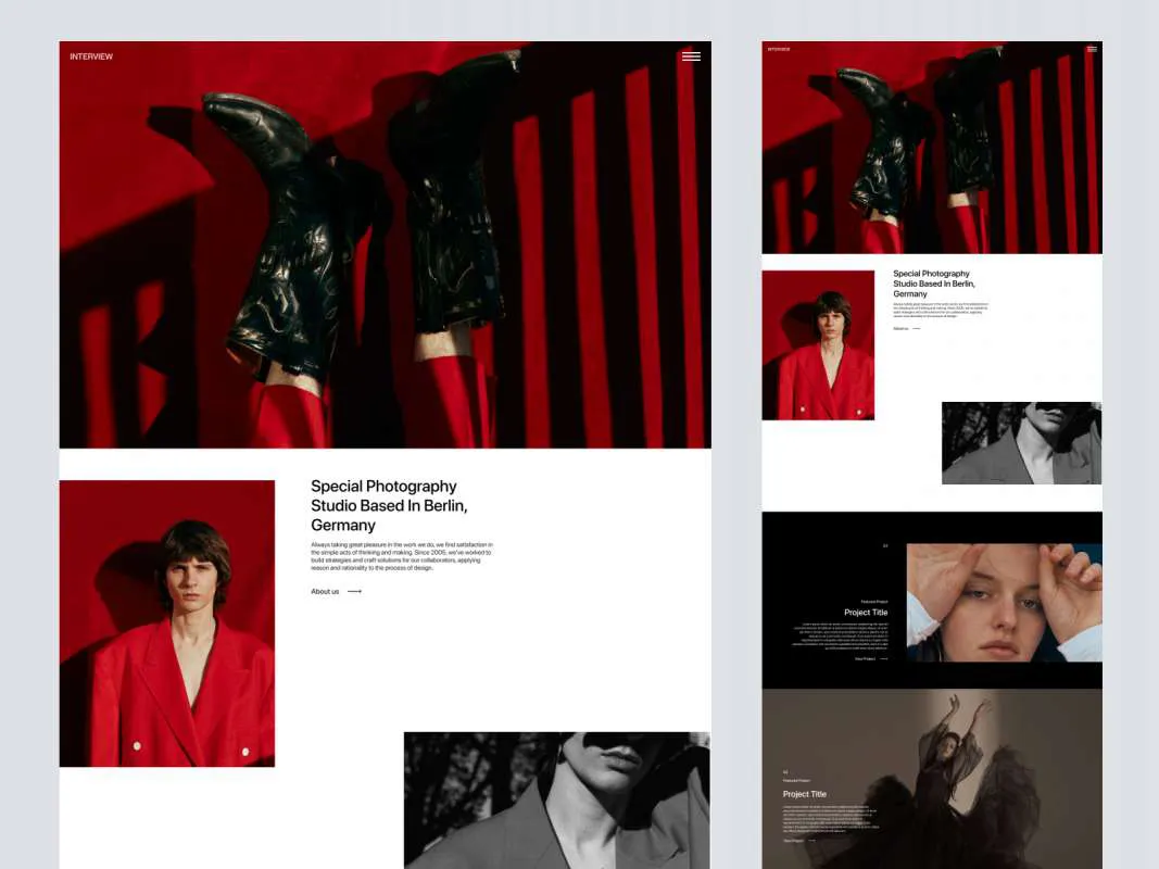 Interview Web Design Free Landing Page for Figma free figma templ...