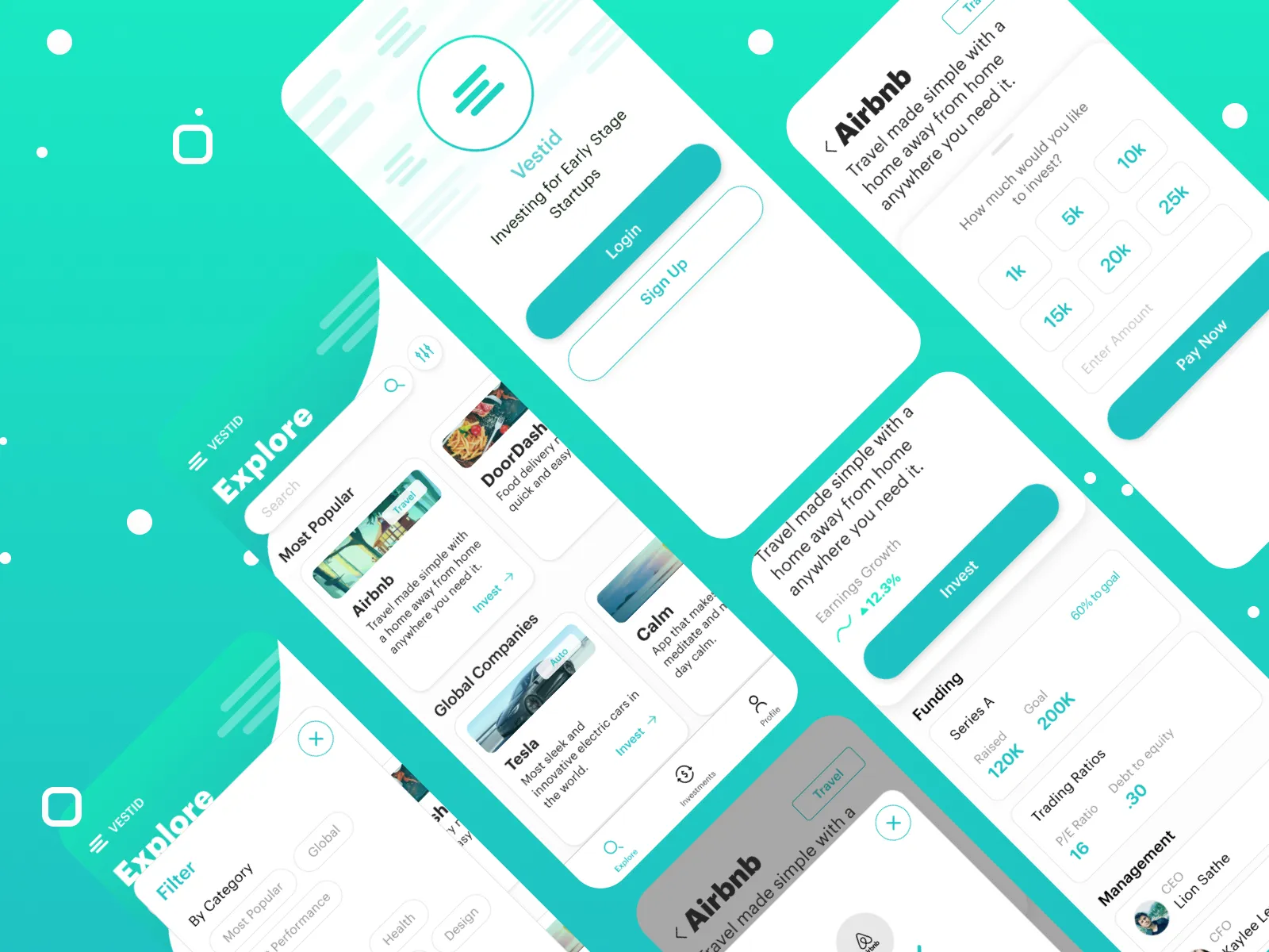 Investment App UI Kit for Figma and Adobe XD No 4