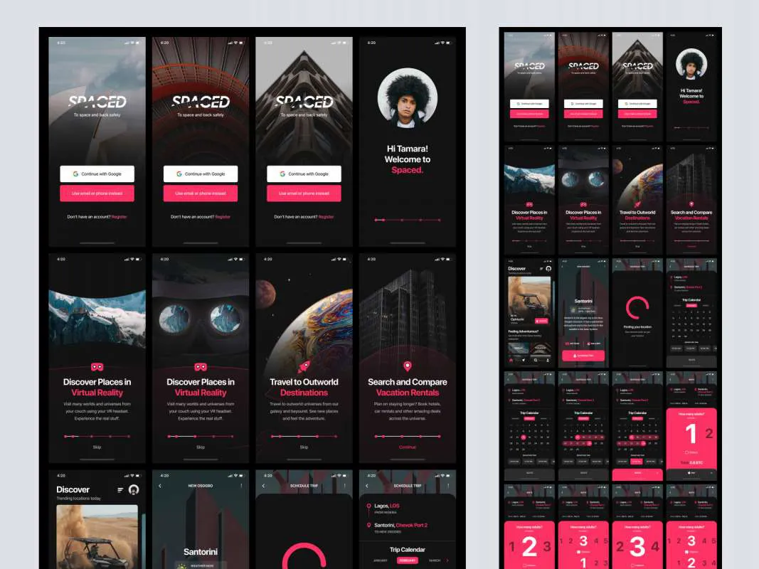 InVision Studio Spaced  - Free Figma Template