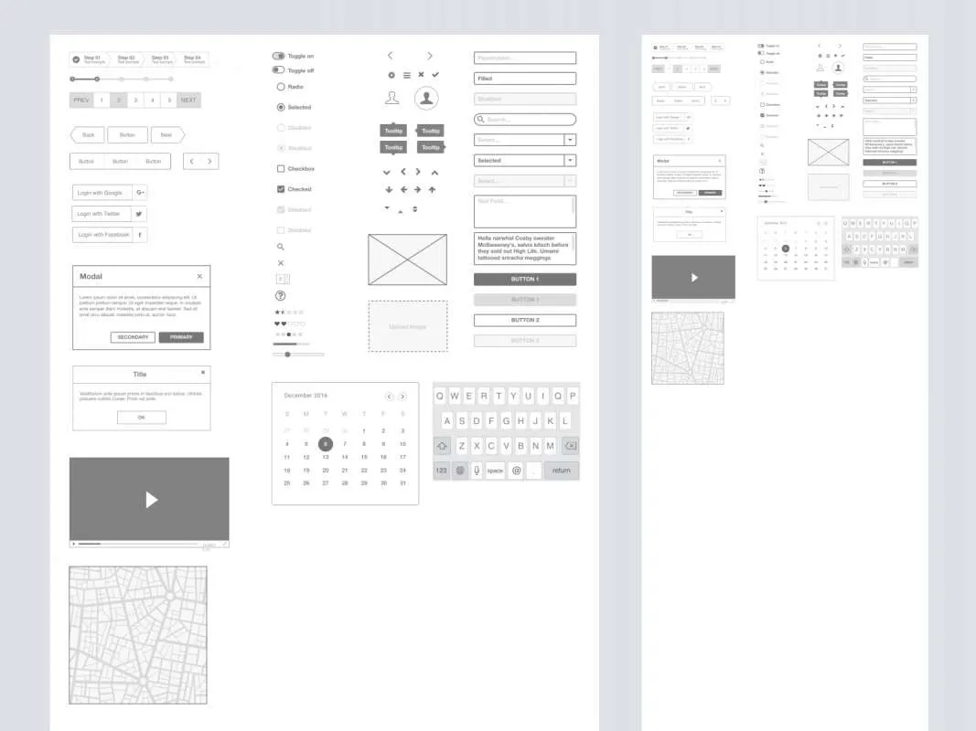 Ironhack Free Wireframe UI Kit for Figma  - Free Figma Template