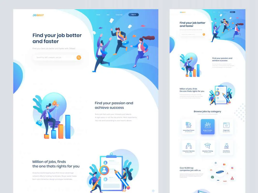 Jobest - Job Portal Landing Page  - Free Figma Template