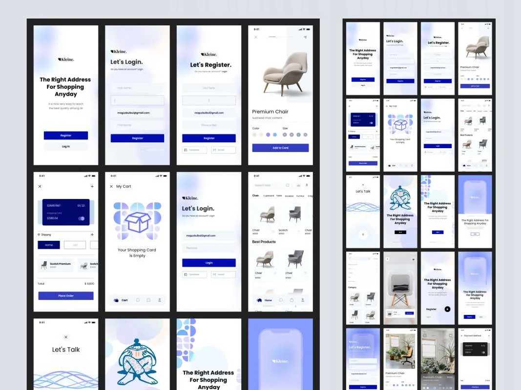 Kleine Free eCommerce UI Kit for Adobe XD  - Free Figma Template