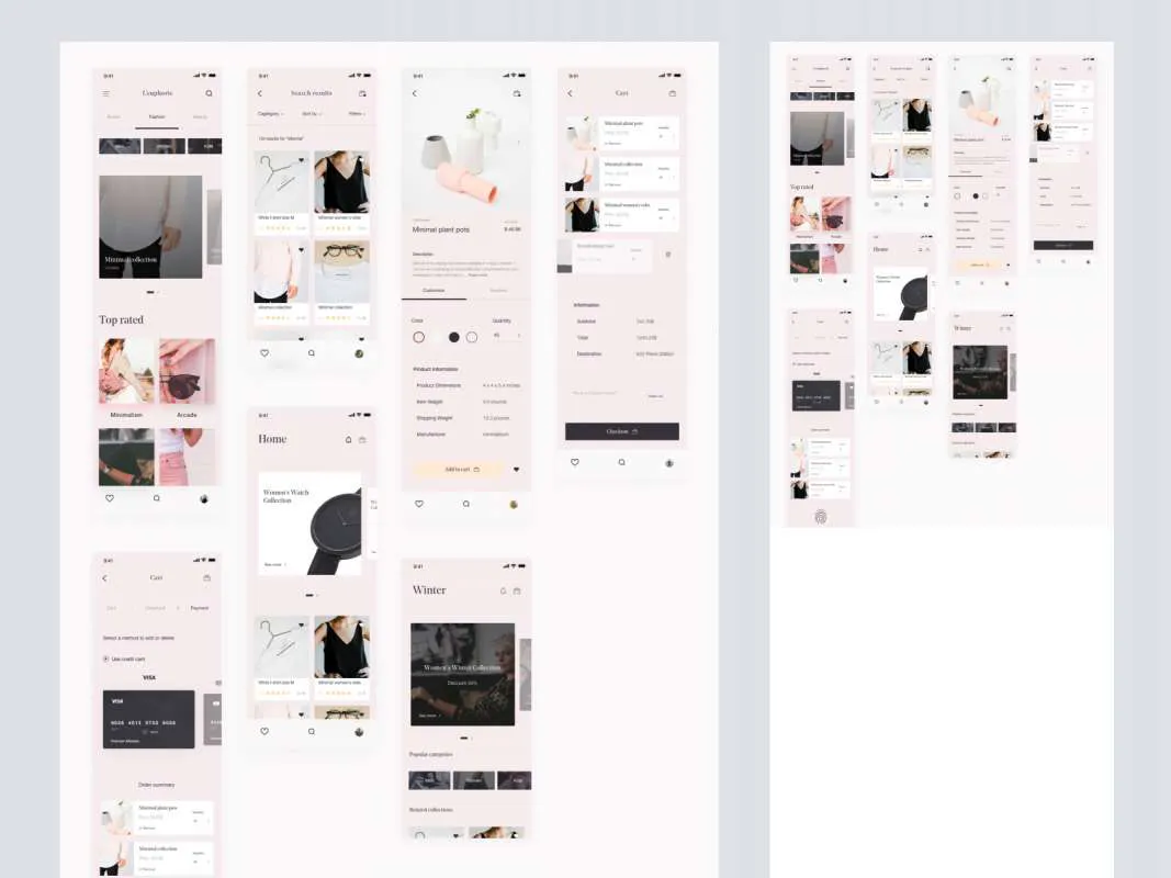 L'euphorie E-commerce UI Kit Freebie  - Free Figma Template