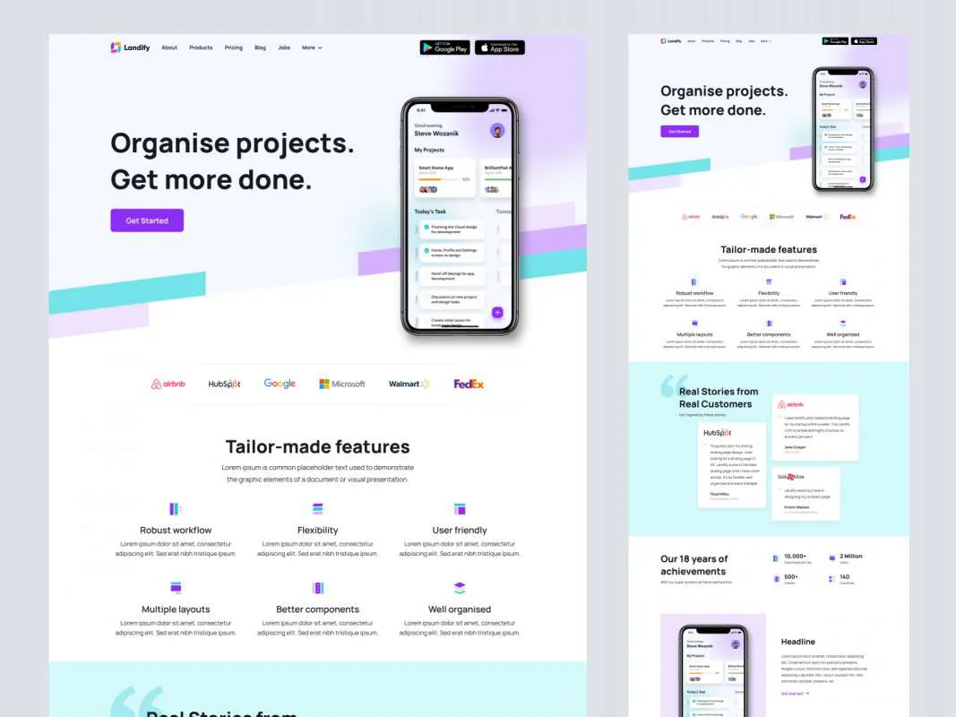 Landify - Free Landing Page UI Kit for Figma  - Free Figma Template