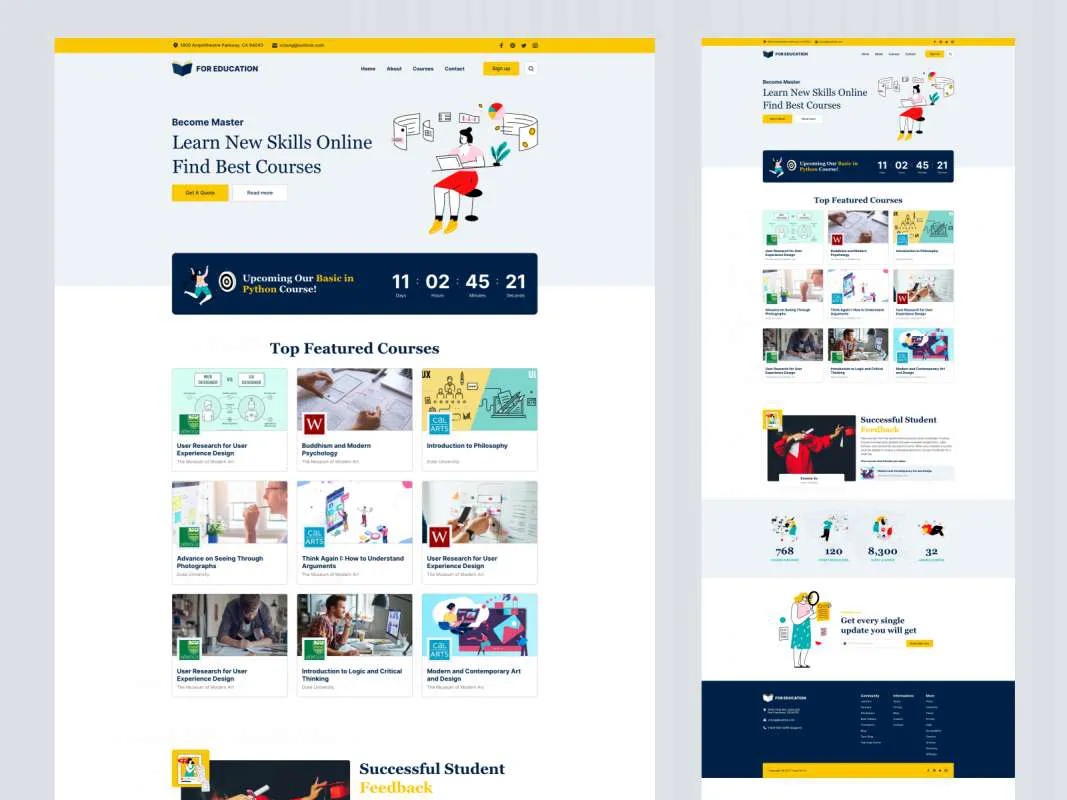 Little Squirrel - Free Landing Page for Adobe XD  - Free Figma Template