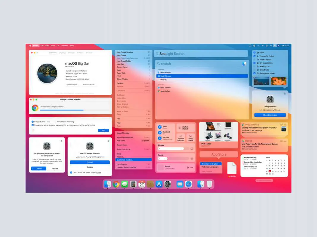 macOS Big Sur Free UI Kit  - Free Figma Template