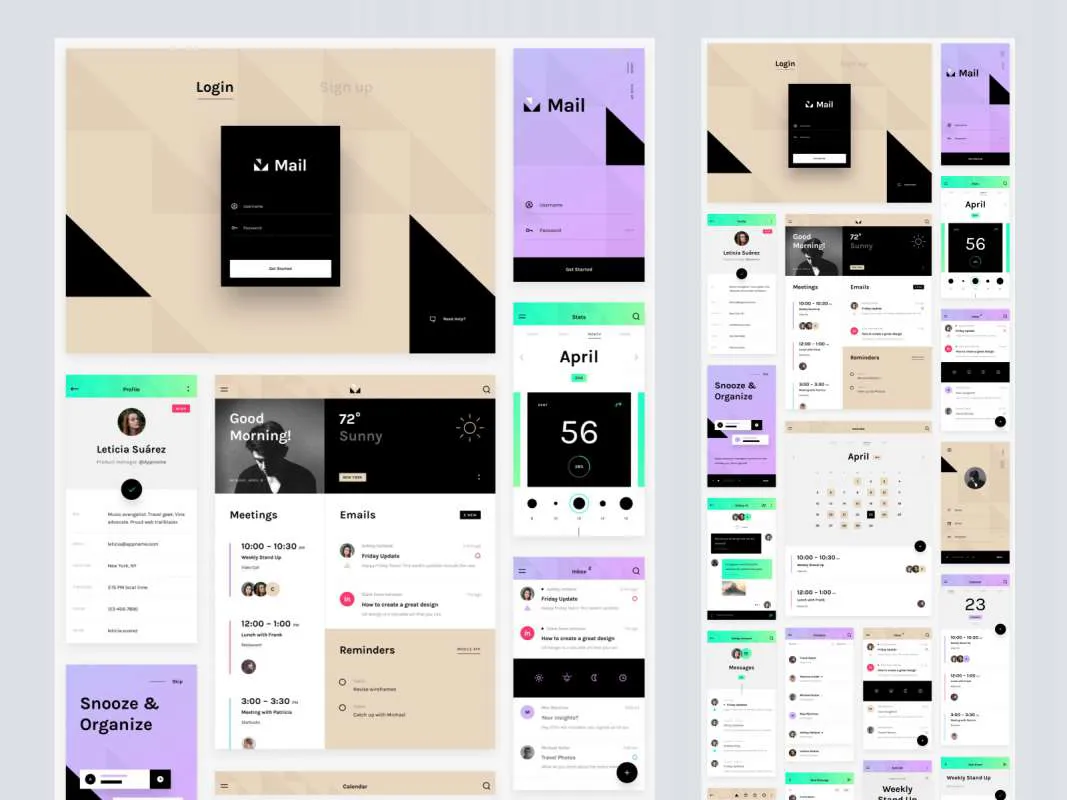 Mail - A free cross-platform UI kit  - Free Figma Template