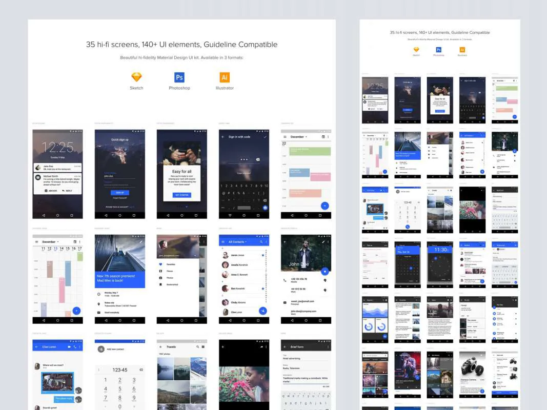 Material Design UI Kit  - Free Figma Template