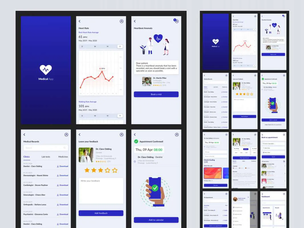 Medica App for Adobe XD  - Free Figma Template