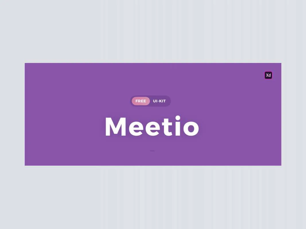 Meetio UI Kit for Adobe XD  - Free Figma Template