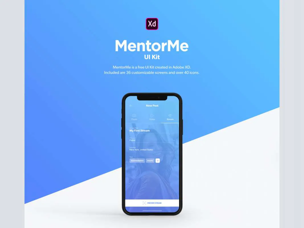 MentorMe UI Kit for Adobe XD  - Free Figma Template