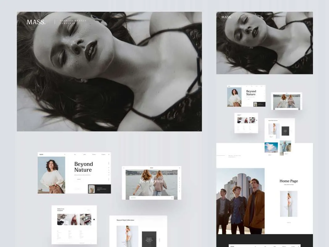 MI Fashion - Free Sketch Template  - Free Figma Template