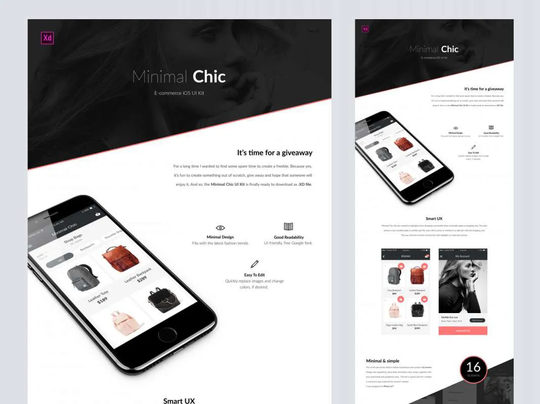 Minimal Chic - Free UI Kit  - Free Figma Template