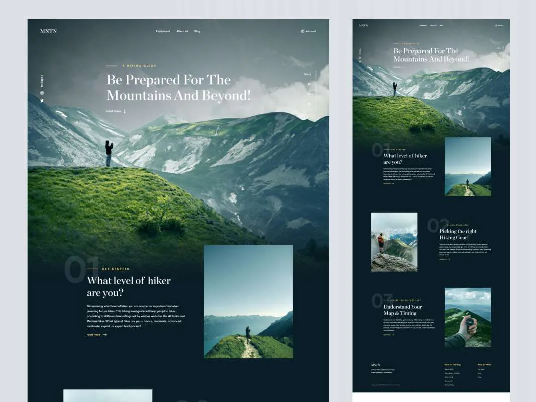 MNTN Free Landing Page for Figma  - Free Figma Template