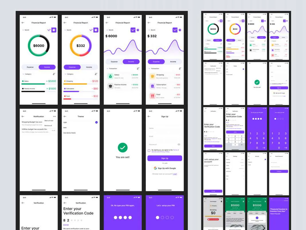 Montra Expense Tracker Free UI Kit for Figma  - Free Figma Template