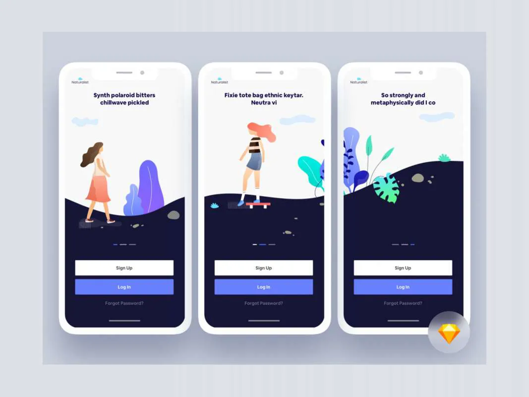 Naturalist Onboarding Freebie  - Free Figma Template