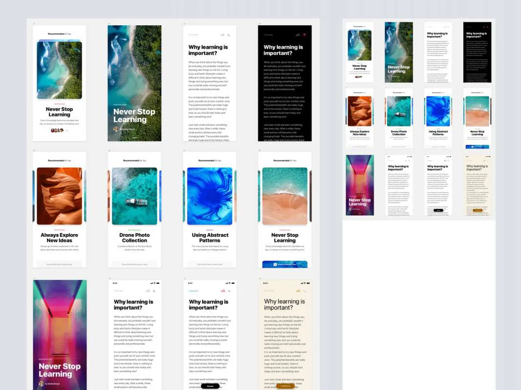 News App Concept Template  - Free Figma Template