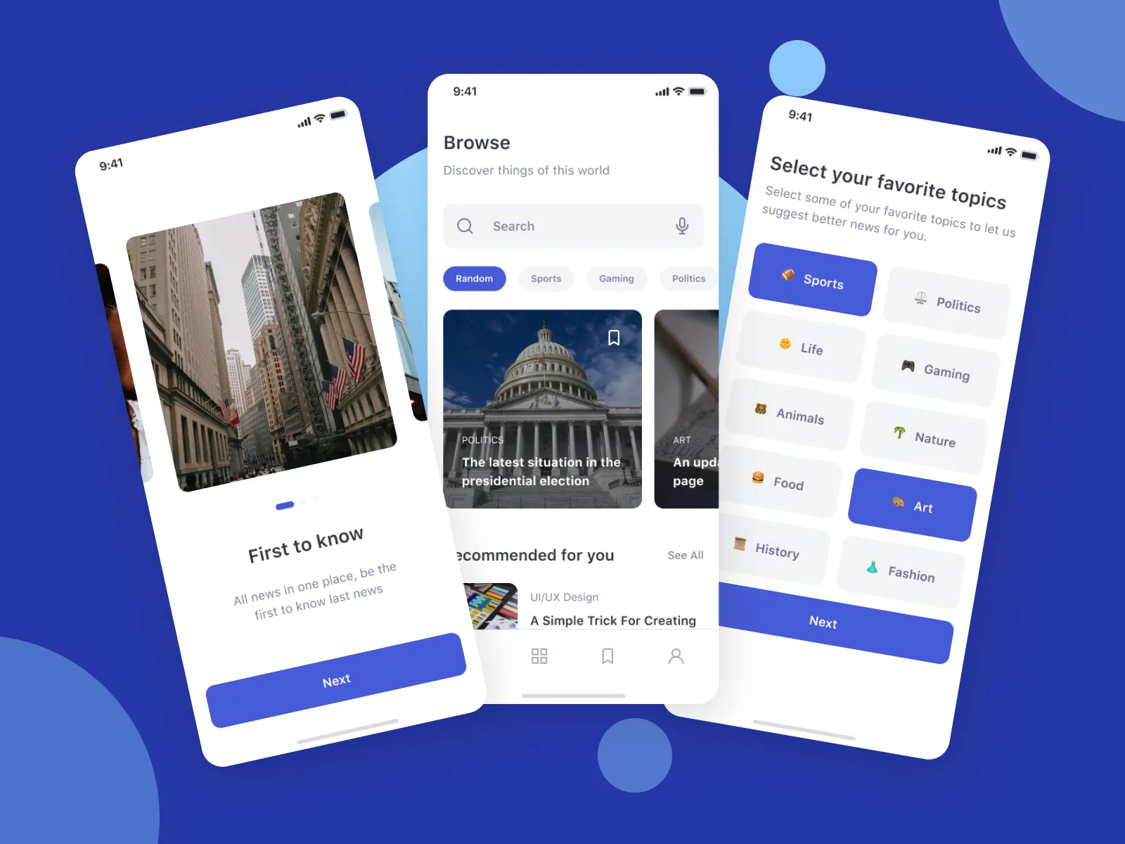 News App UI Kit  - Free Figma Template