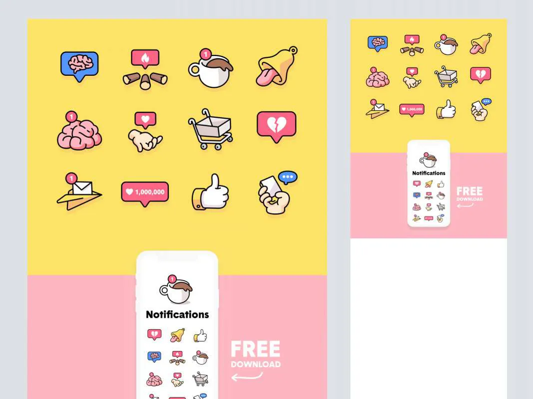 Notification Icons  - Free Figma Template