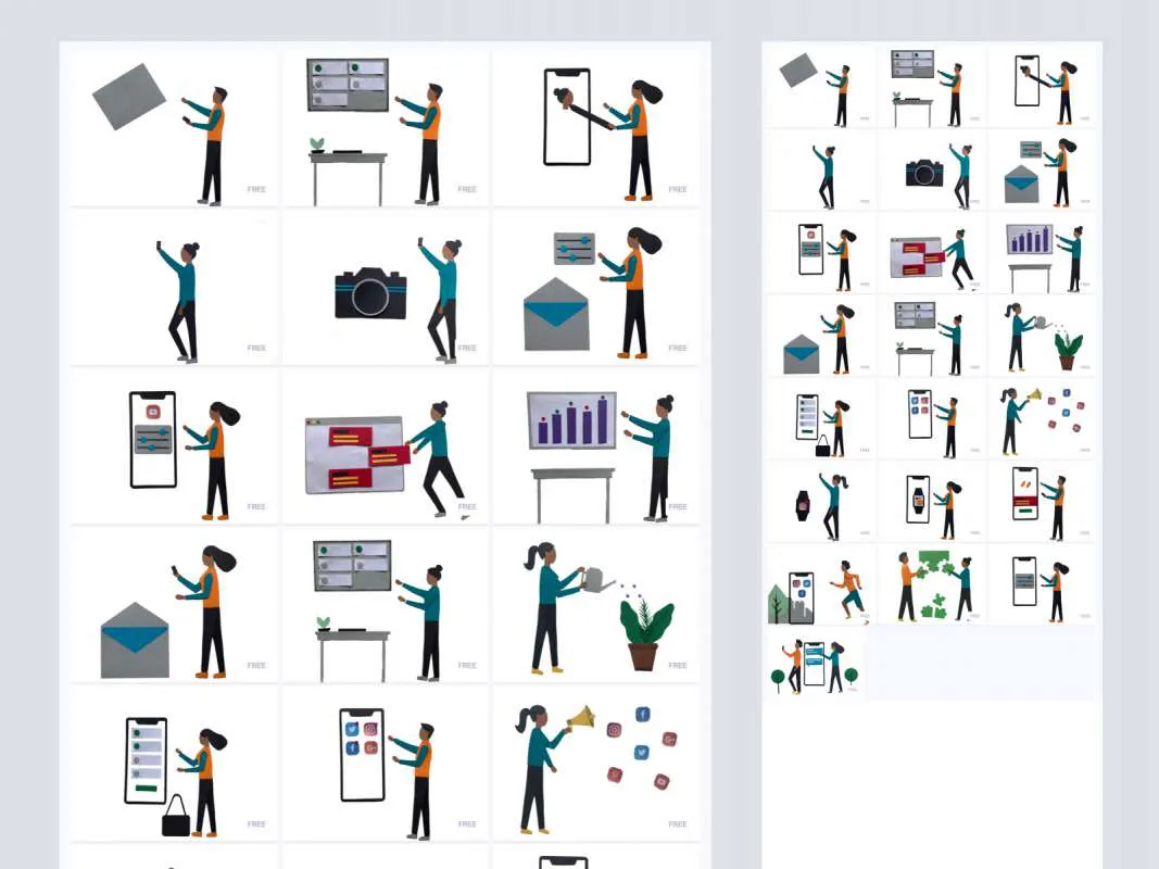 Paper Illustrations  - Free Figma Template